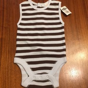 NWT brown and blue onesie